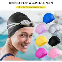 Bonnet de bain femme Bonnet de bain en silicone confortable et imperméable