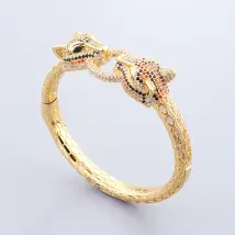 new fashion gold two Leopard sier bangle bracelets for girls women daughter mom Fashion unisex jewelry designer Women