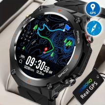 Senbono System Smartwatch For Men, 1.45-inch High-definition Screen, Built-in Positioning System, Altimeter, Barometer,