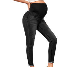 Women's Clothing maternity jeans maternity wear high waist belly lift hip elastic 2024