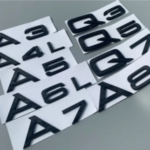 Lettre de coffre arrière de voiture noir/argent A1 A3 A4 A5 A6 A7 A8 Q3 Q2 Q5 Q7, Badge d'emblème, autocollant de Logo pour A Q GT TT