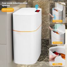 Intelligent induction garbage bin for home bathroom wall mounted fully automatic electric toilet with lid and