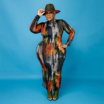 Nouvelles robes moulantes sexy imprimées pour femmes de grande taille