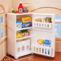 Mini réfrigérateur Guojiajia, ensemble de nourriture et de jeu, jouets pour enfants, maison de bébé Senbei, cuisine miniature, famille forestière
