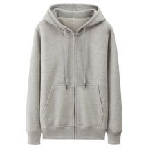 Vêtements pour femmes plus pull zippé en velours polaire cardigan de couleur unie pour hommes veste épaissie personnalisation en gros