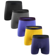 Men's Underwear Open Hole Boxer Shorts Side Opening Extended Style Sports