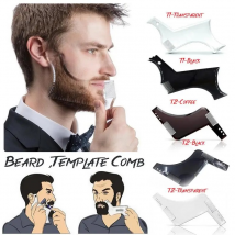 Peigne Double face pour hommes, modèle de mise en forme de la barbe, brosse pour couper les cheveux, peigne, pochoir, outil de beauté pour barbier