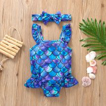 Vêtements pour enfants Maillot de bain d'été sirène une pièce Sling Water Play Suit Maillot de bain de plage pour filles