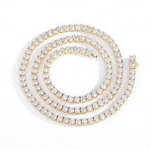Hip hop diamant printemps boucle chaîne de tennis zircon hommes collier marque de mode personnalité hip hop bracelet bijoux