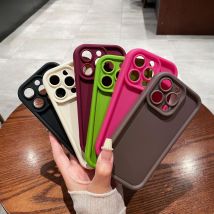 Silicone phone sky eye red, 15PRO iPhone 14ins, ladder solid color soft case, high-end feel