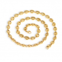 Colliers chaîne Hip Hop 8mm, collier en grains de café, boucle à homard, chaîne à nez de cochon en acier inoxydable, accessoires pour hommes