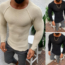 Pull col rond manches longues coupe slim homme pull homme