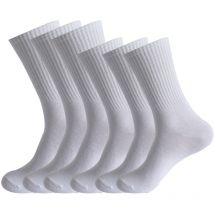 Chaussettes mollet Chaussettes mi-tubes hautes élastiques pour hommes et femmes, chaussettes de course en coton de couleur unie pour automne et hiver