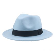 Chapeau de mode Fedoras ruban bande solide chameau kaki cow-boy mariage église formelle feutré enfants enfants chapeaux Sombreros De Mujer