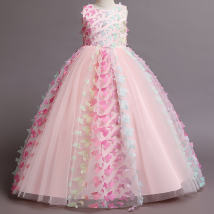 Kid's Clothing Girls dress evening dress mesh puffy dress long dress sleeveless princess dress host dress performance costume