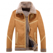 Men's Clothing Fur In One With Fleece Leather Jacket Large Size Casual Lapel Coat For Men