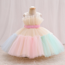 Mother&Kids Floral children's dress Children's dress petticoat show pompadour skirt colorful netting