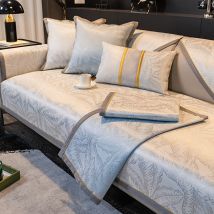 Luxury Ice Silk Sofa Cushion - Summer Cooling & All-Season Use (Breathable, Non-Slip, Modern Design)​​