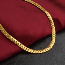 best selling 5mm full side necklace clavicle chain female jewelry ins style gold plated necklace