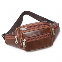Sac de taille pour hommes sac en cuir véritable sac de ceinture pour hommes sac banane en cuir de mode petits sacs à bandoulière de luxe pour hommes