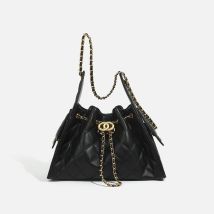 Black Simple Small Fragrance Style Women's Chain, 2025 New, Light Luxury, Niche High-end, Shoulder Bag