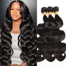 Wig female 8A real human hair curtain hair bundle body wave black big wave snake curved hair curler 100G Wholesale