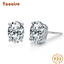 Tancise Silver Zircon Boucles d'oreilles Boucles d'oreilles pendantes pour femmes Cadeaux de fête de mariage