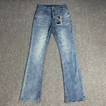 Jean évasé pour homme – Denim délavé Cleanfit | Pantalon slim rétro bootcut