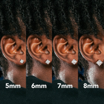 Boucles d'oreilles en zircon carré populaires, boucles d'oreilles et accessoires polyvalents classiques en cuivre avec un seul diamant