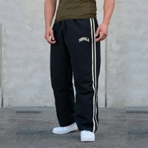 Pantalons de sport pour hommes Pantalons décontractés imprimés à double rayure Pantalons de sport de sport Fitness Pantalons droits taille moyenne