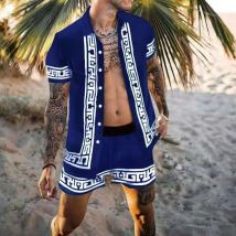 Men's Shorts Casual Loose Fit Short Sleeve Shirt