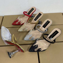 Women's Shoes trade pointed-toe stiletto high-heeled shoes, comfortable and fashionable toe-toe slip-ons with simple outdoor temperament shoes