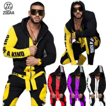 ZOGAA Hip Hop Hommes Cool Hoodies Ensemble 2 Pièces Survêtement À Capuche Veste et Pantalon Jogging Survêtement Survêtements