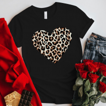 Vêtements Femme Top imprimé léopard love print top T-shirt femme