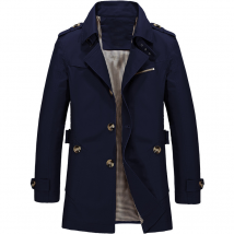 Vêtements pour hommes Veste à revers pour hommes Top Veste coupe-vent décontractée mi-longue