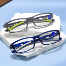 Lunettes de lecture unisexes anti-bleues Lunettes de lecture pour hommes et femmes Lunettes de lecture rétro à monture carrée décontractée pour le sport et la mode
