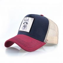 Casquette de baseball brodée en tissu pour homme, casquette en maille, casquette de canard, casquette en maille pour animal de rue