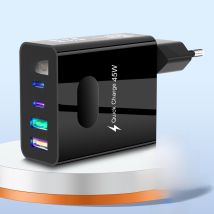 Standard 45W 2USB + 2type-C digital display mobile phone charger multi-port charging head European, American, British and Korean plug