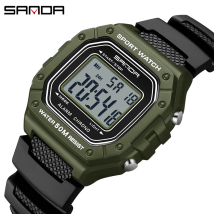 Sanda brand's new watch, multi-functional electronic for male and female students, waterproof alarm clock watch