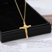 Chrétien Jésus Croix Collier Pour Femmes Hommes Chaînes En Acier Inoxydable Tour De Cou Religion Croix Pendentifs Bijoux Prière