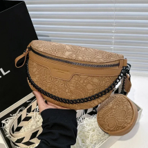 Designer Woman Pack Retro Embroidery Belt Coin Purse Lady Waist Bag Fashion Brand Shoulder Crossbody Chest Bags 240130