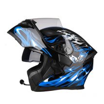 Casque de moto hommes et femmes moto Ai lion casque intégral Bluetooth casque découvert hiver casque de voiture électrique
