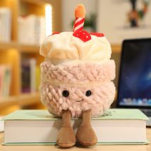 Gâteau d'anniversaire en peluche, poupée, gâteau amusant, marionnette, mignon, pendentif amusant, cadeau d'anniversaire
