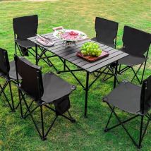 Table pliante portable pour camping en plein air, rouleaux de poulet, chaise de barbecue, tabouret