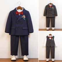 Vêtements bébé costume enfant rayé fleur costume enfant costume d'activité anniversaire garçon