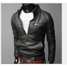 Vêtements pour hommes veste moto en cuir veste en cuir veste slim en cuir pour hommes