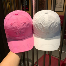 Hat Wom's Summer Thin Quick Drying Cloth Baseball Cap Korean Embroidery Letter Mask Sun Protection Cap For M And