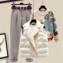 Gilet en coton pour femme Gilet court en coton ample Gilet pour femme Gilet en laine d'agneau