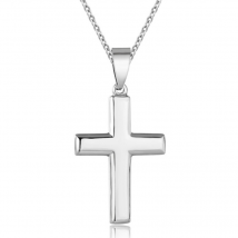 Simple Sterling Silver Cross Necklace Fashion Pendant Necklace for Women Jewelry Gifts