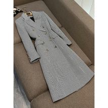 Women's Clothing 2024 Spring and Autumn new high quality coat jacket classic houndstooth high end women's windbreaker and handsome